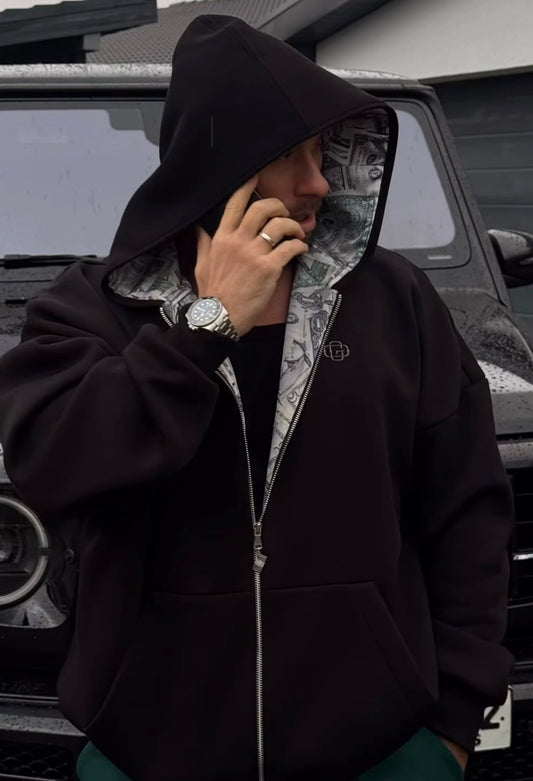 “CASH FLOW” ZIP-UP HOODIE