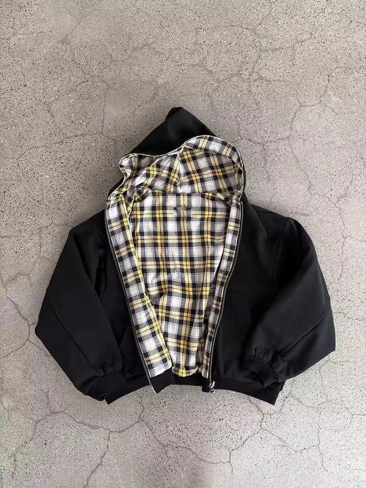 "Internal Glitch" Flannel Zip-Up