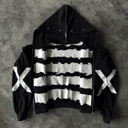 "X-GEN" Cyber Split Hoodie