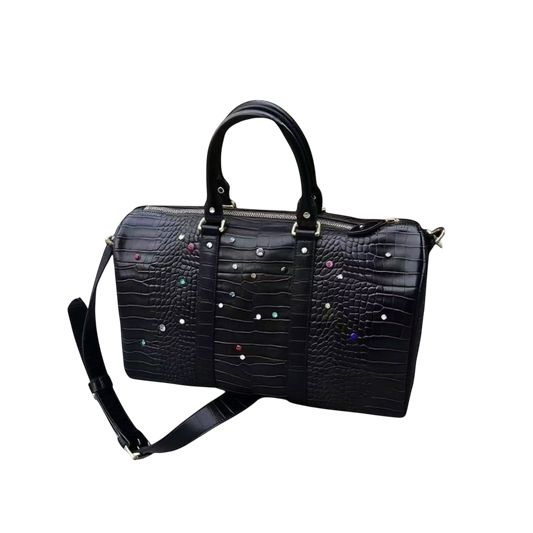"Star-Dust" Studded Croc Bag