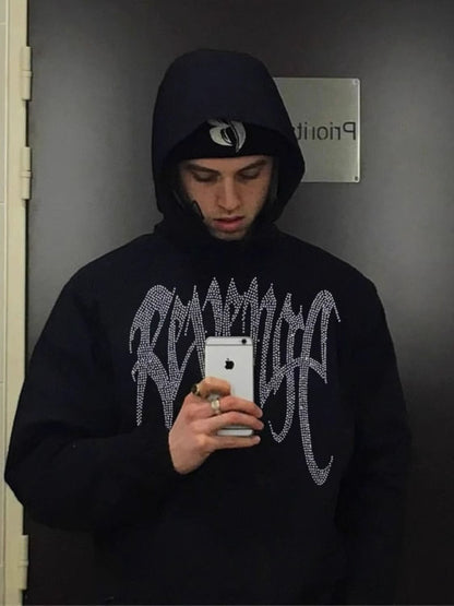 "Icy-Vengeance" Rhinestone Hoodie