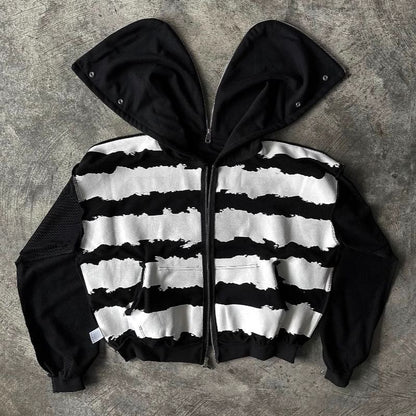 "X-GEN" Cyber Split Hoodie