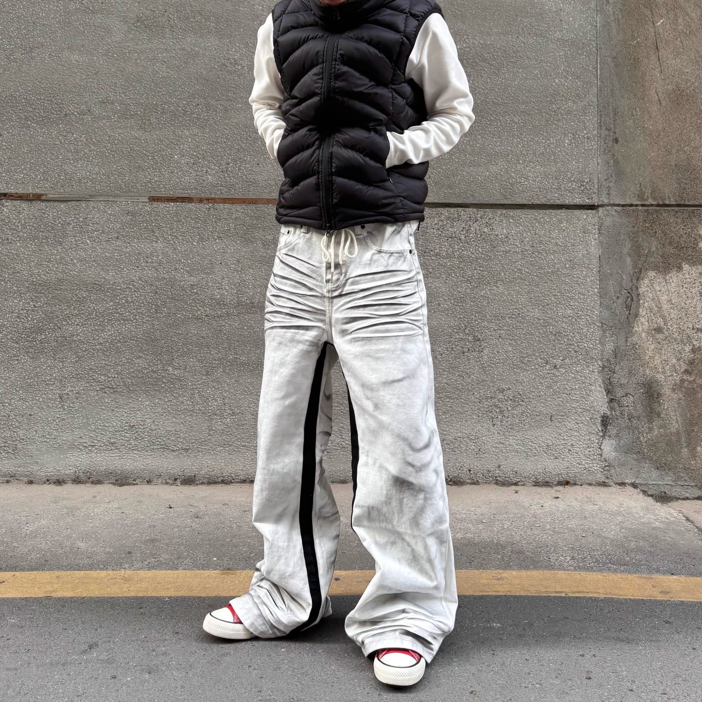 "GREY MUD" DENIM PANTS