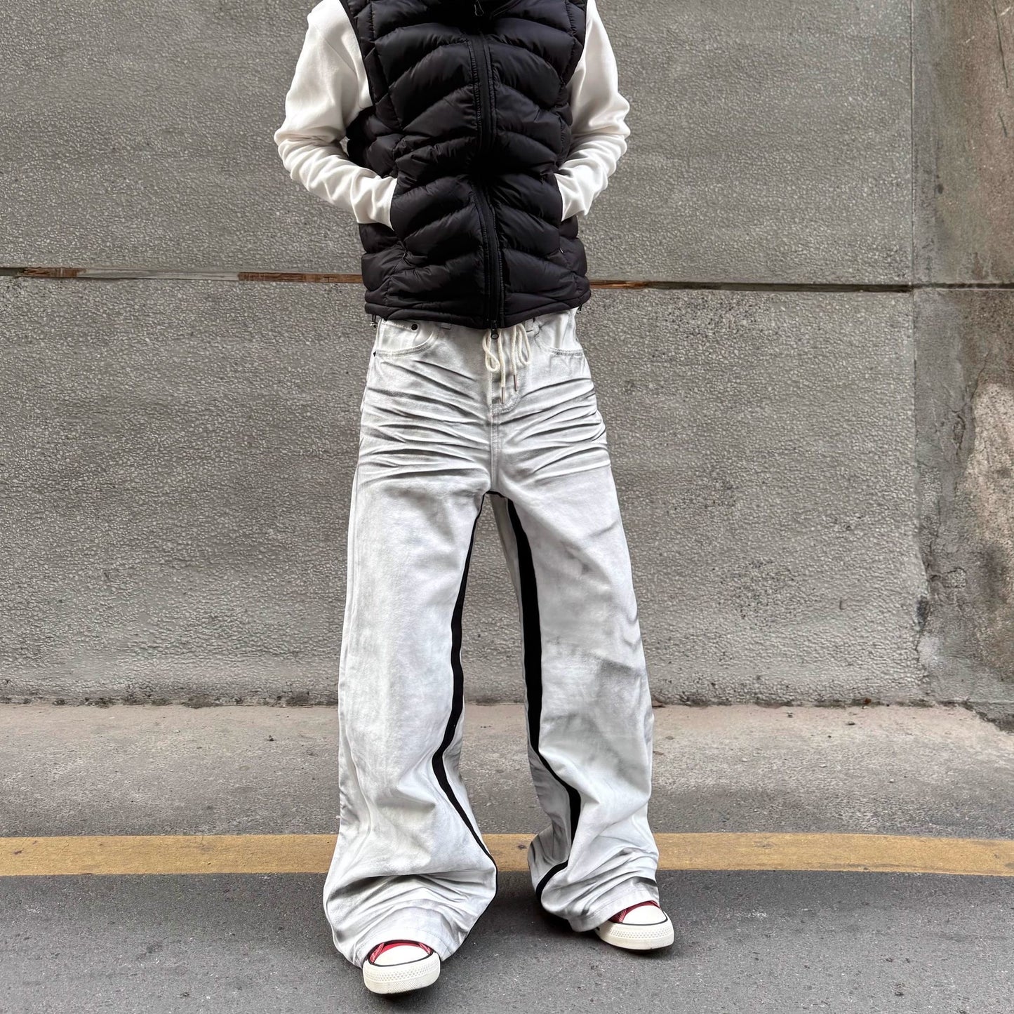 "GREY MUD" DENIM PANTS