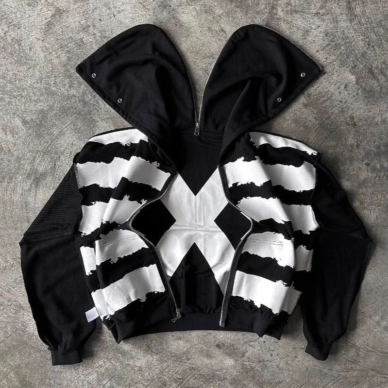 "X-GEN" Cyber Split Hoodie