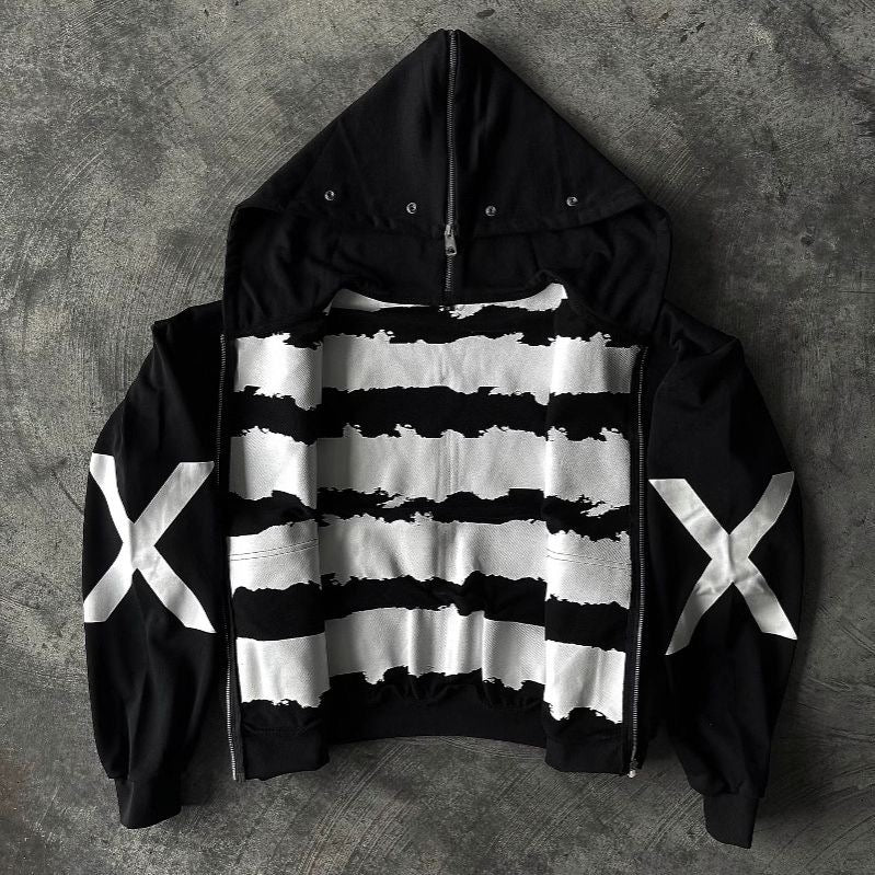 "X-GEN" Cyber Split Hoodie