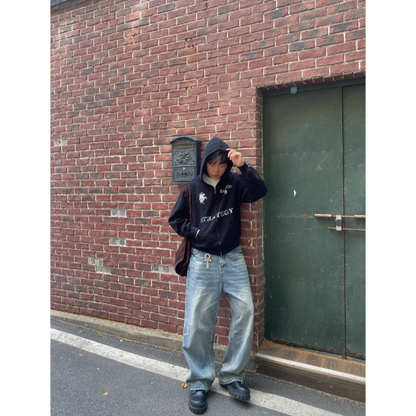 "STRATEGY" ZIP-UP HOODIE