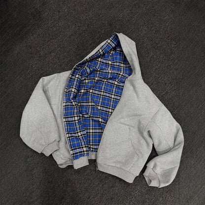 "Internal Glitch" Flannel Zip-Up