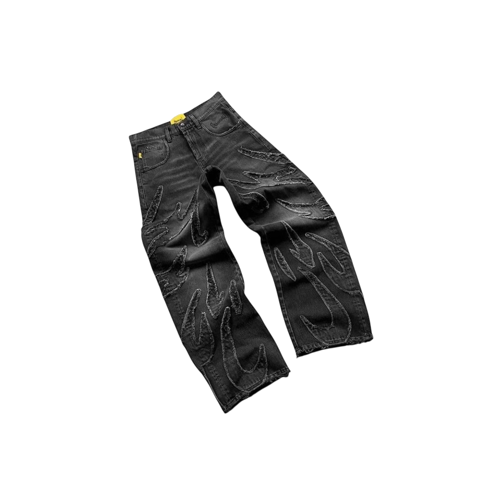 "DISTRESSED FLAME" JEANS