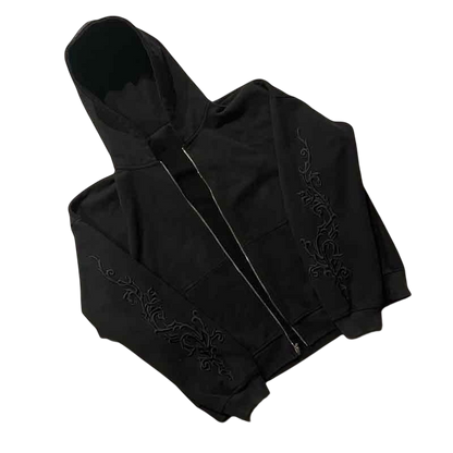 "TRIBAL ART" ZIP-UP HOODIE