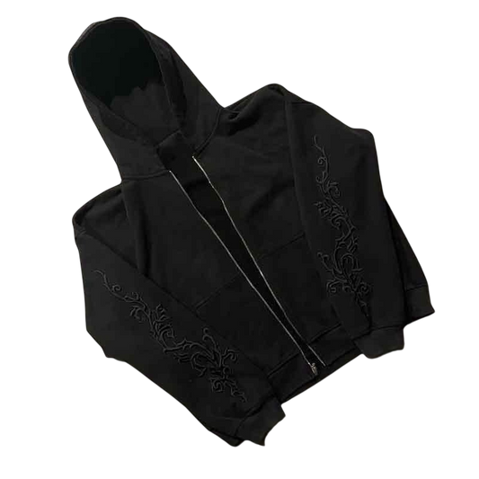 "TRIBAL ART" ZIP-UP HOODIE