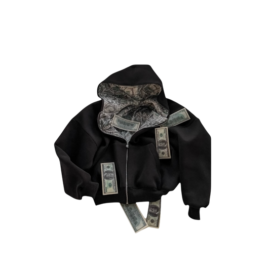 “CASH FLOW” ZIP-UP HOODIE